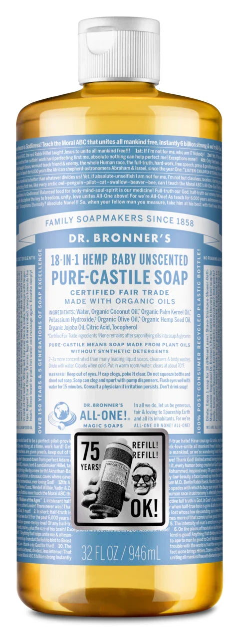 Dr. Bronner's Liquid Castile Soap (32oz)