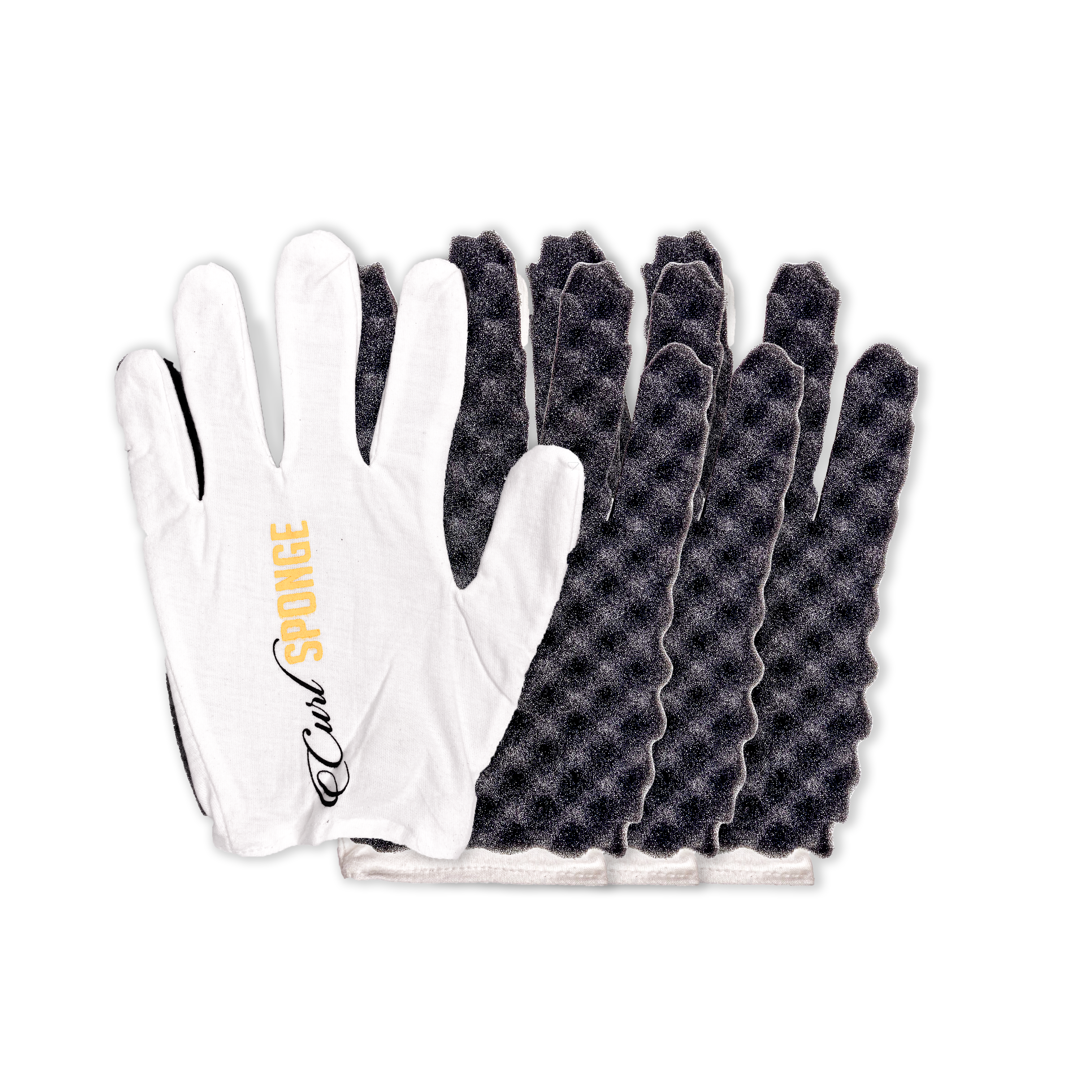 Bulk White CURL SPONGE GLOVES