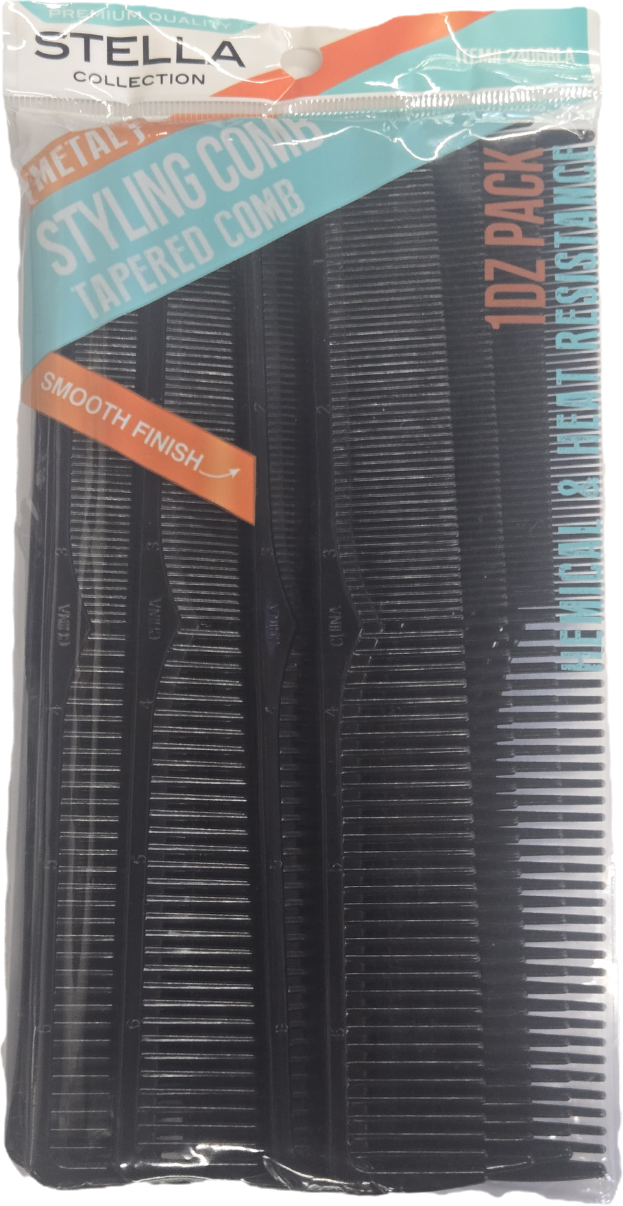Stella Collection Clipper Cutting Tapered Comb 1 Dozen Pack