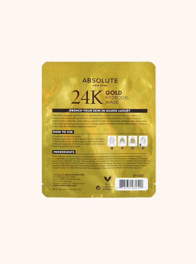 ABSOLUTE NEW YORK 24K Gold Hydrogel Mask