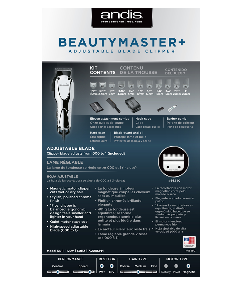 Andis Beauty Master+ Clipper