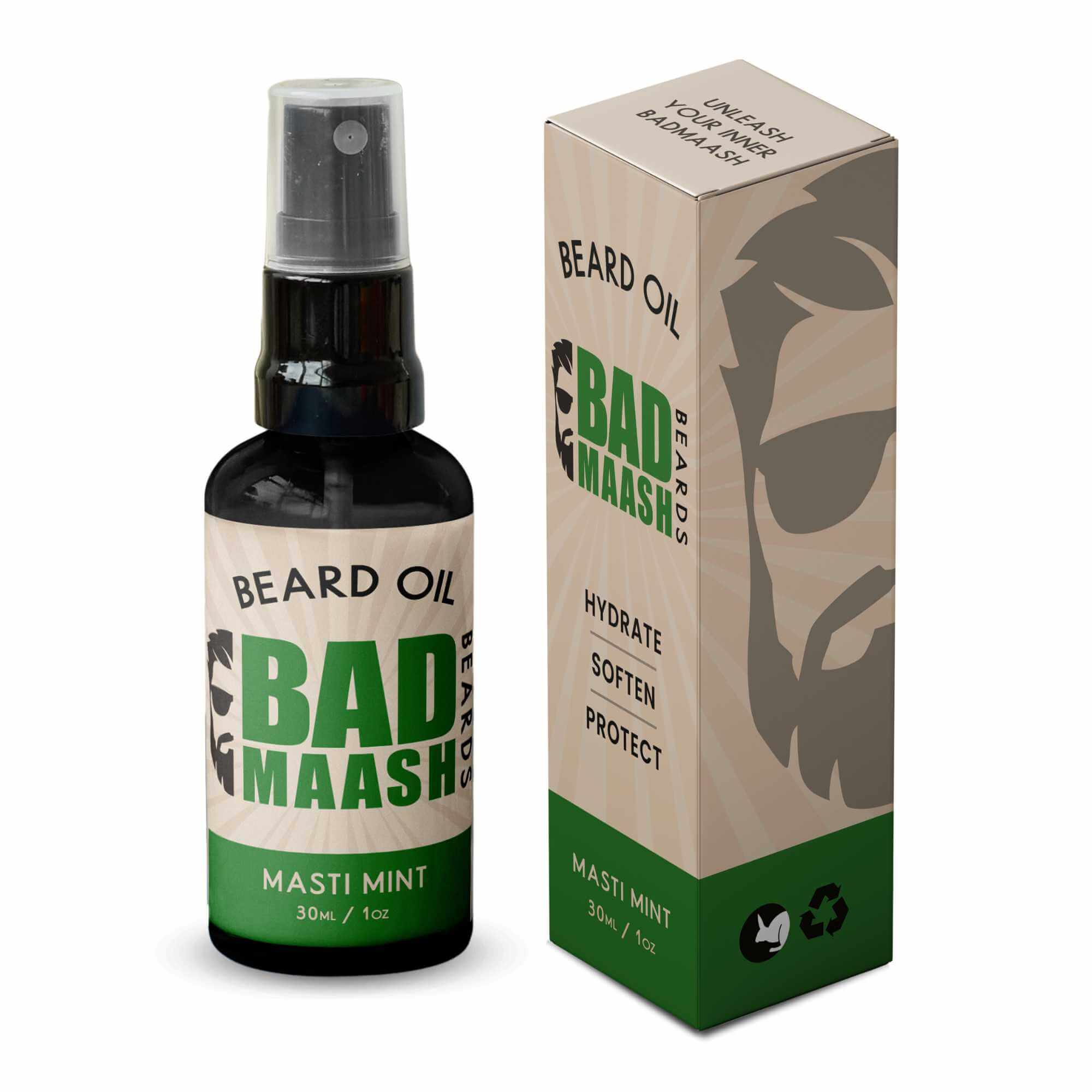BADMAASH Masti Mint Beard Oil (30 ml)