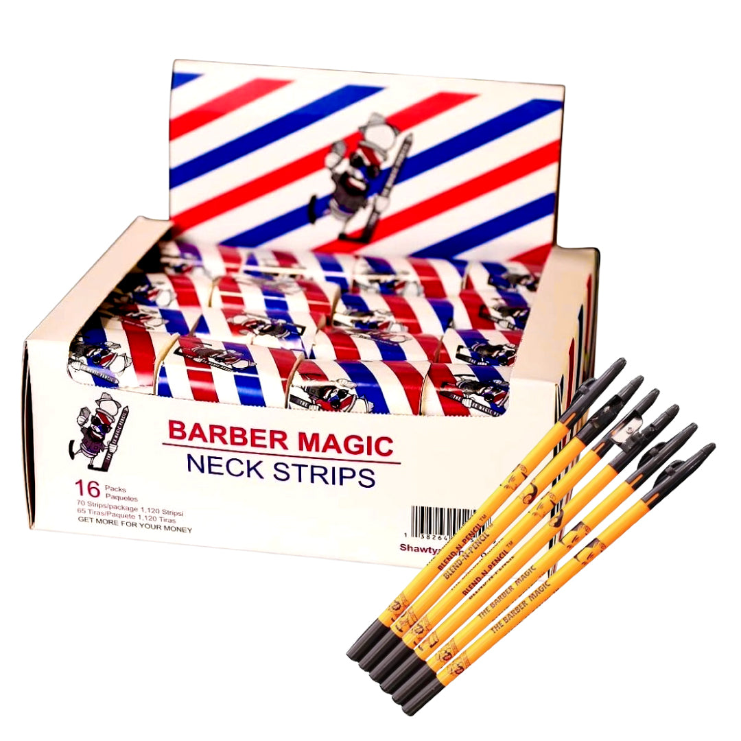 BARBER MAGIC Neck Strips & Barber Pencil Bundle