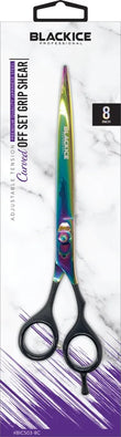BLACK ICE Curved Off Set Grip Holo & Black 8" Shear