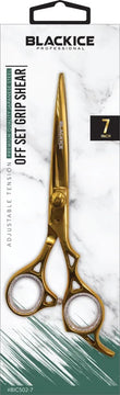 BLACK ICE Off Set Grip 7" Stylish Gold Shear