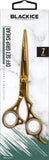 BLACK ICE Off Set Grip 7" Stylish Gold Shear