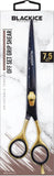 BLACK ICE Stylish Off Set Grip Gold & Black 7.5" Shear