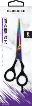 BLACK ICE Stylish Off Set Grip Holo & Black 6" Shear