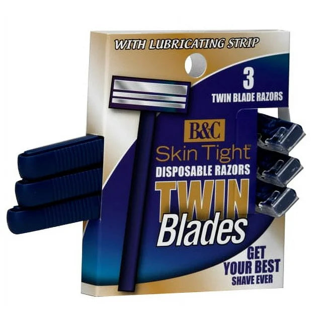 B&C SKIN TIGHT Disposable Razors (3pk)