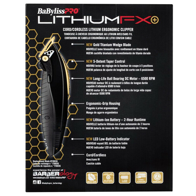 BaByliss PRO Lithium FX+ Cordless Ergonomic Clipper