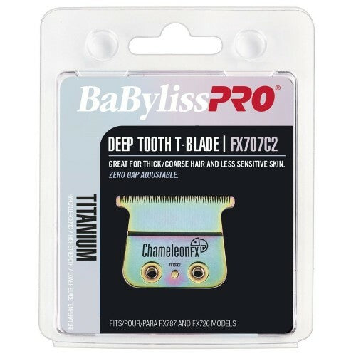 BabylissPRO Chameleon Titanium Deep Tooth Trimmer T-Blade