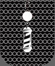 Barberpro Cape - Barbershop Black/White Hexagon #11