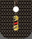 Barberpro Cape - Barbershop Gold Hexagon #10
