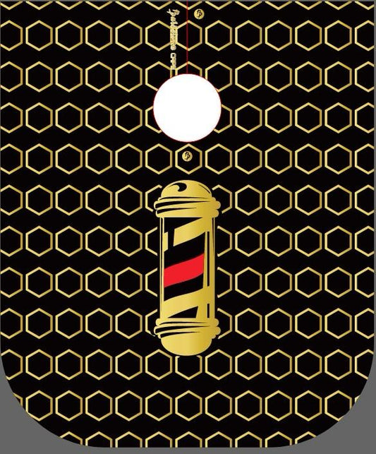 Barberpro Cape - Barbershop Gold Hexagon #10
