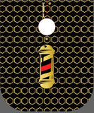 Barberpro Cape - Barbershop Gold Hexagon #10