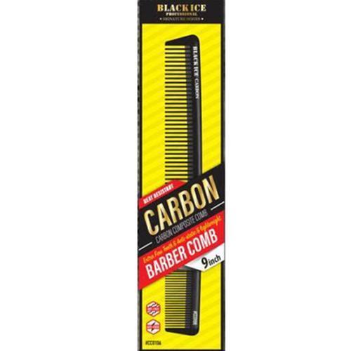 Black Ice Carbon Combs 9" Rat-Tail Comb