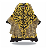 Black Ice Barber Cape (Baroque Leopard)