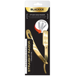 Black Ice Stylish Gold Straight Razor