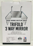 Black Ice Trifold 3-Way LED Mirror