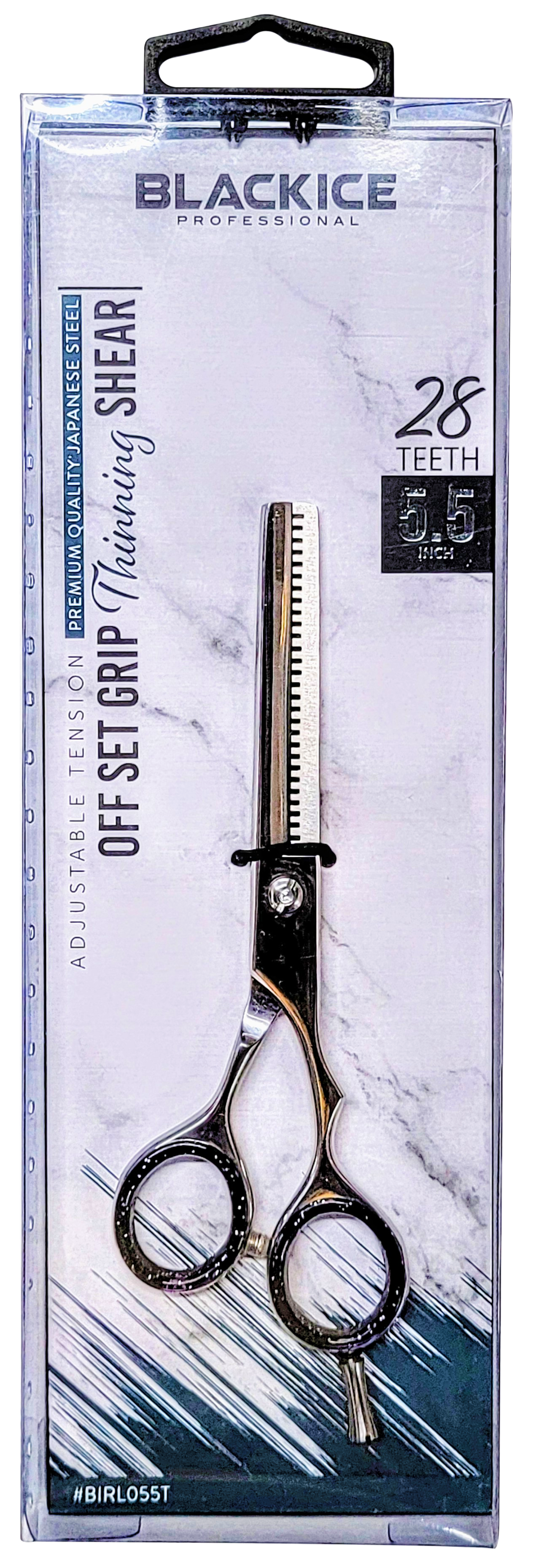 BLACK ICE Offset Grip 5.5" Thinning Shear
