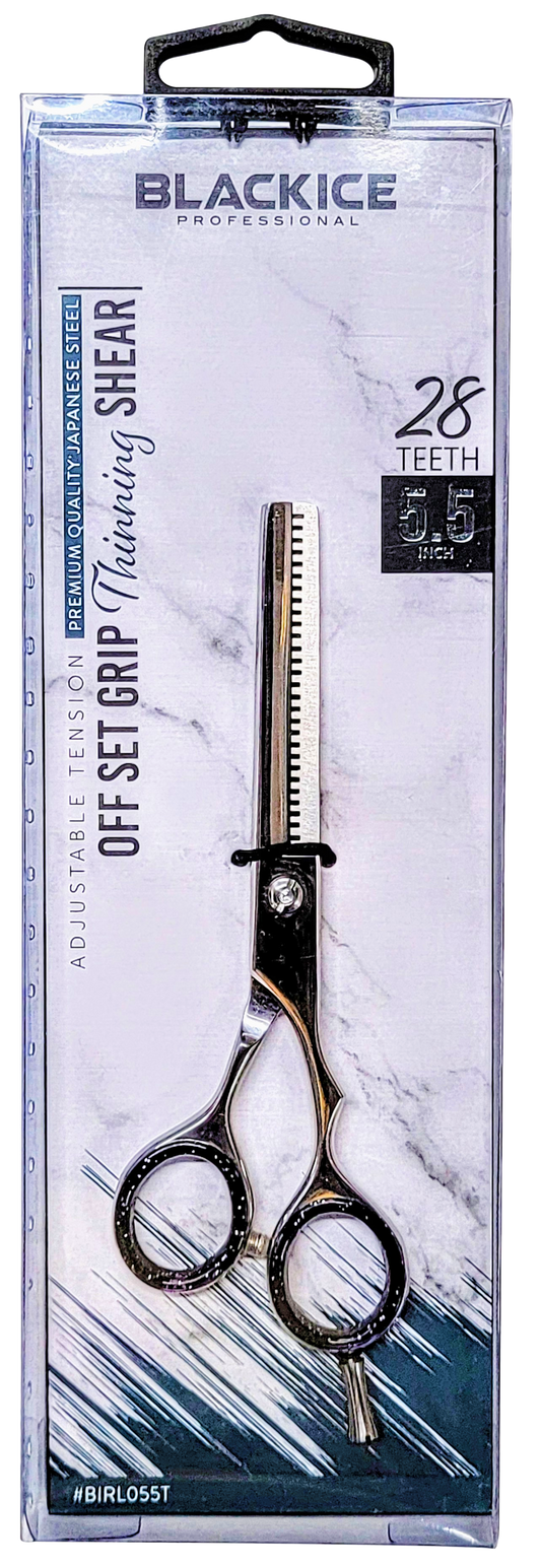 BLACK ICE Offset Grip 5.5" Thinning Shear