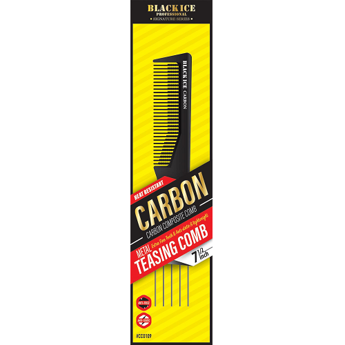 Black Ice Carbon Combs 7.5" Teasing Comb