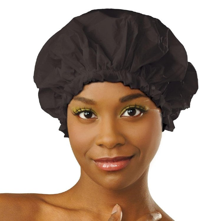 DONNA Double Sided Shower Cap Black