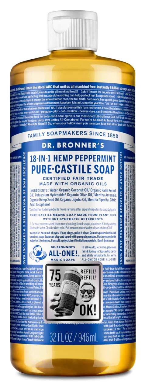 Dr. Bronner's Liquid Castile Soap (32oz)