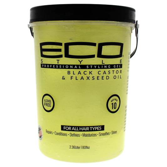 ECO STYLE Black Castor & Flaxseed Oil Styling Gel 80oz