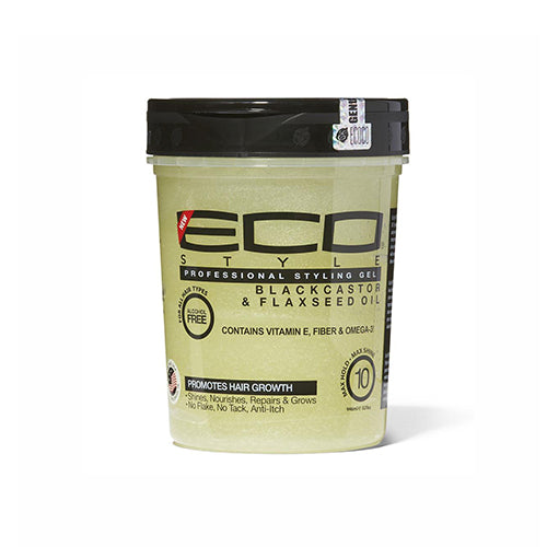 ECO STYLE Black Castor & Flaxseed Oil Styling Gel 32oz