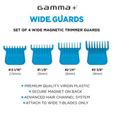 GAMMA+ Wide Trimmer Blade Magnetic Guards
