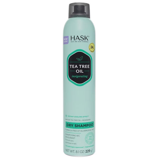 HASK Invigorating Dry Shampoo, Aluminum-Free with Tea Tree Oil, 8.1oz