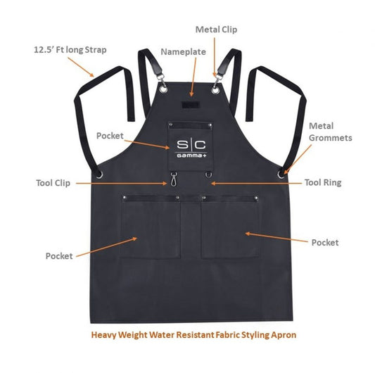 Heavy Weight Waterproof Professional Barber/Salon Apron Cross-Back Strap