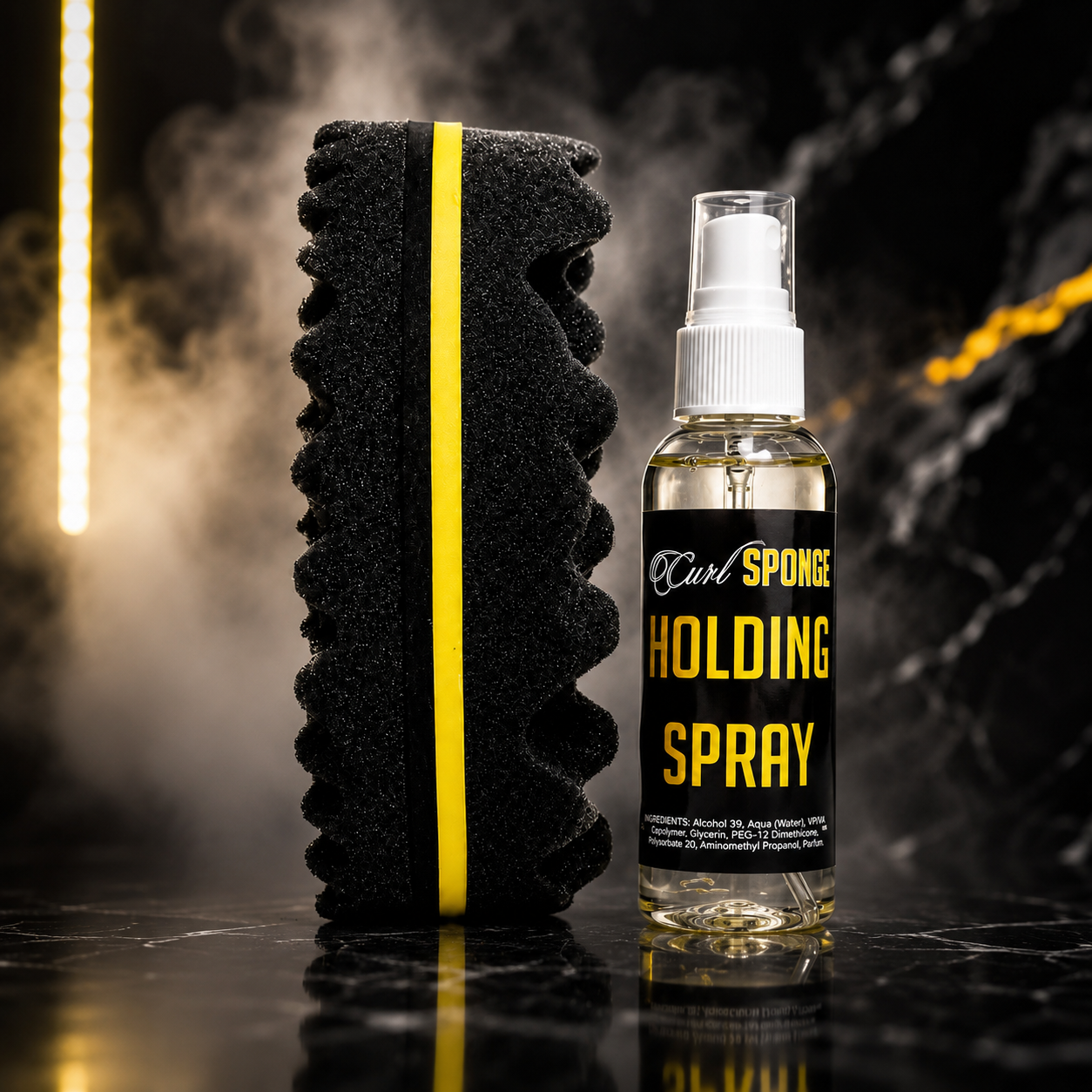 CURL SPONGE® Double Side 3.5 and HOLDING SPRAY(2oz) combo