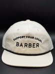 JTB COLLECTION Support Your Local Barber Cream Five Panel SnapBack Hat