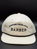 JTB COLLECTION Support Your Local Barber Cream Five Panel SnapBack Hat