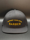 JTB COLLECTION Support Your Local Barber Black FLAT BILL SnapBack Hat