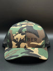JTB COLLECTION Support Your Local Barber Camo Back Mesh SnapBack Hat
