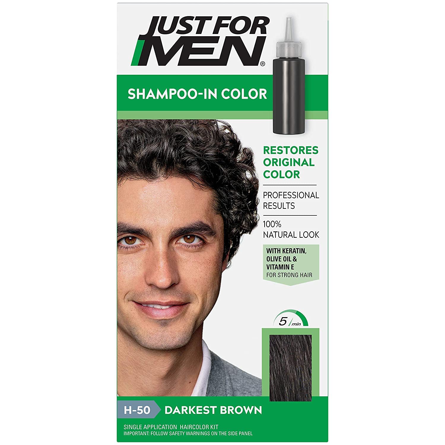 JUST FOR MEN Shampoo-In Color (H-50 Darkest Brown)