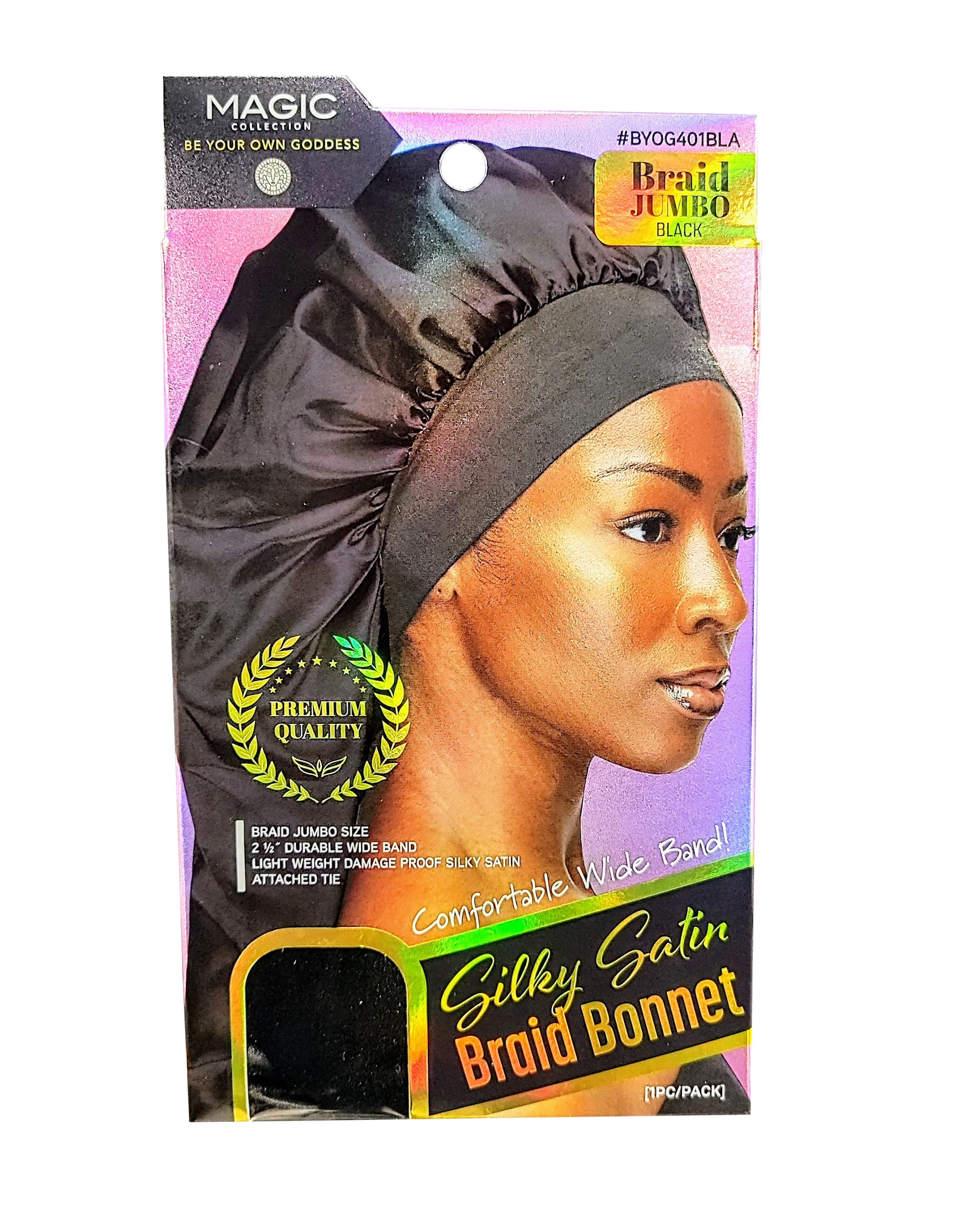 MAGIC COLLECTION Jumbo Silky Satin Braid Bonnet