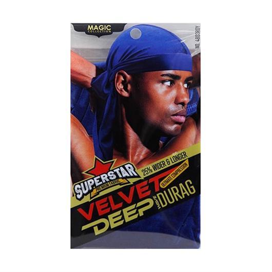 Magic Velvet Deep Wave Durag (Blue)
