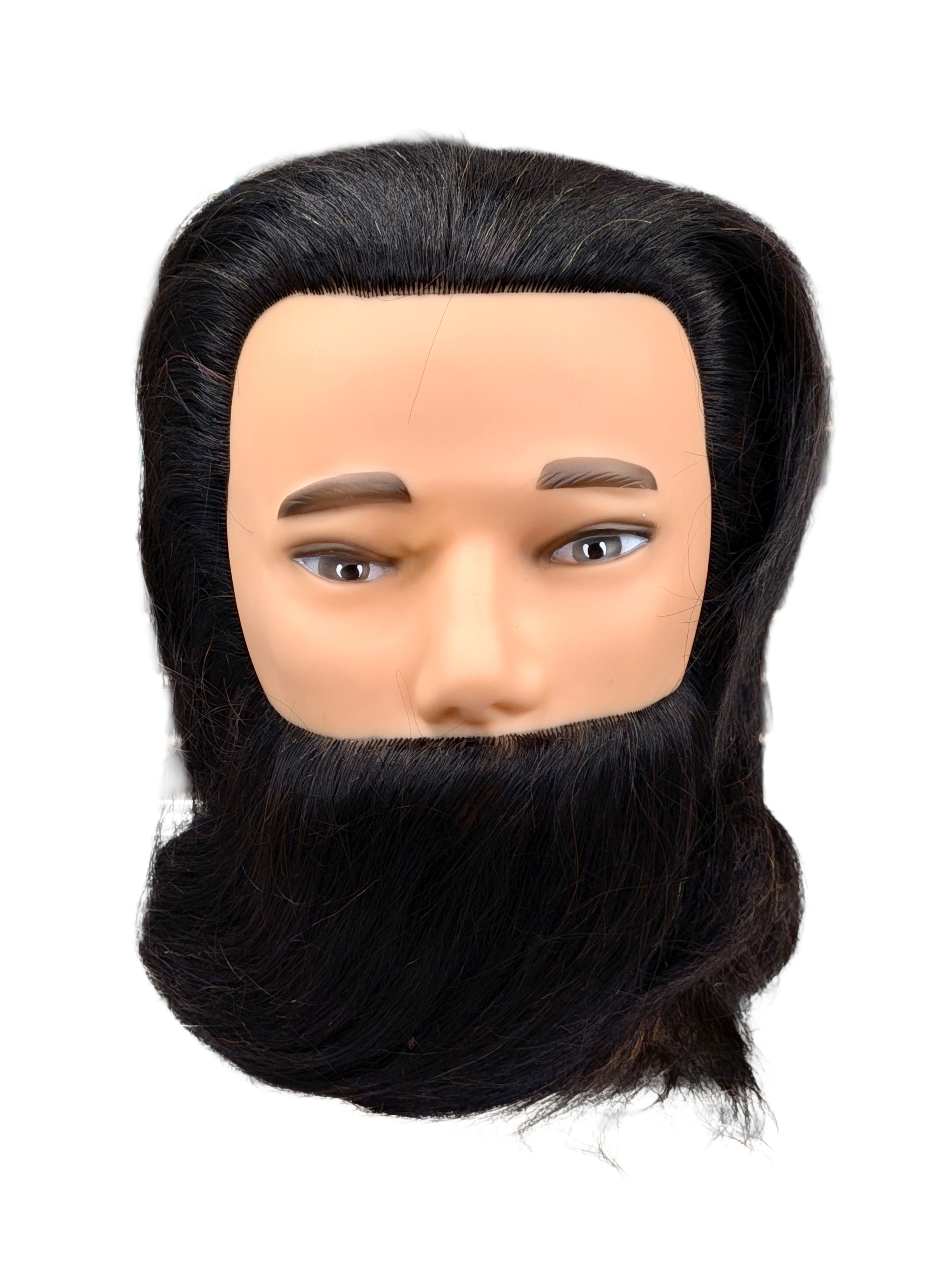 100% Human Hair Male Bearded Mannequin
