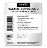 Andis® Master® Cordless Replacement Blade, Carbon Steel Size 000-1