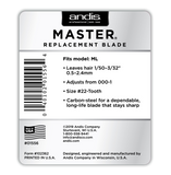 Andis® Master®/MLX Replacement Blade, Size 000-1