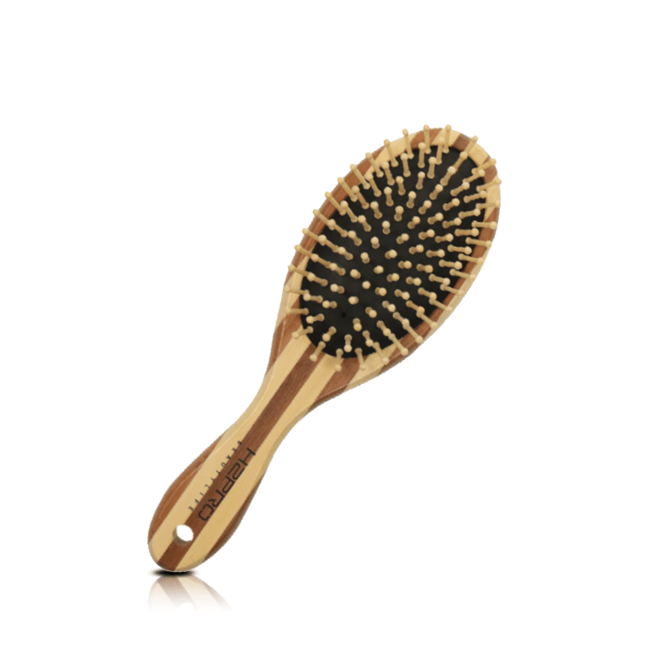 H2PRO Medium Bamboo Wood Bristle Paddle Brush