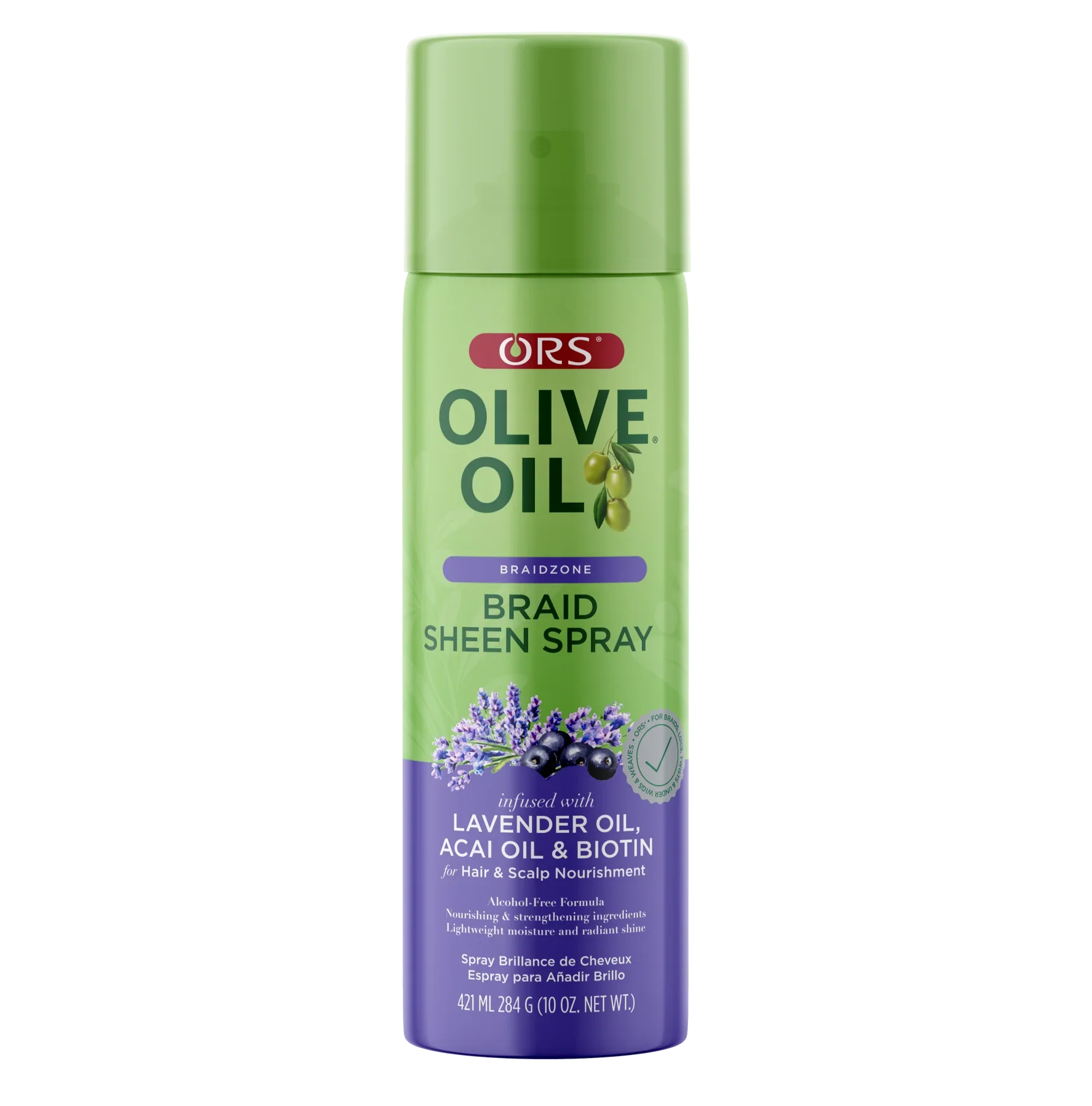 ORS Olive Oil Braid Sheen Spray Lavender, Acai & Biotin