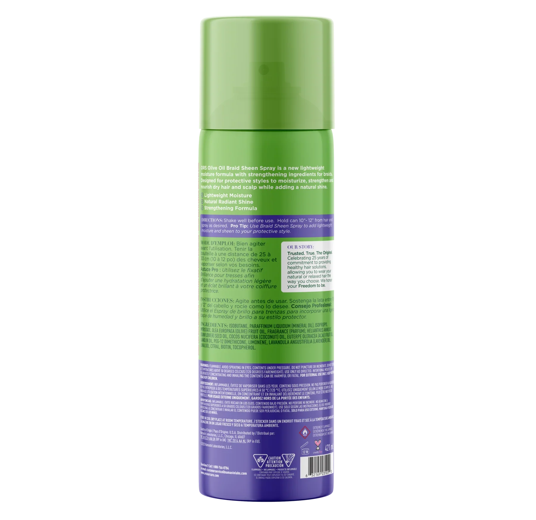 ORS Olive Oil Braid Sheen Spray Lavender, Acai & Biotin