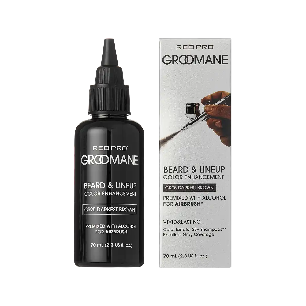 RED PRO Groomane Beard & Lineup Color Darkest Brown