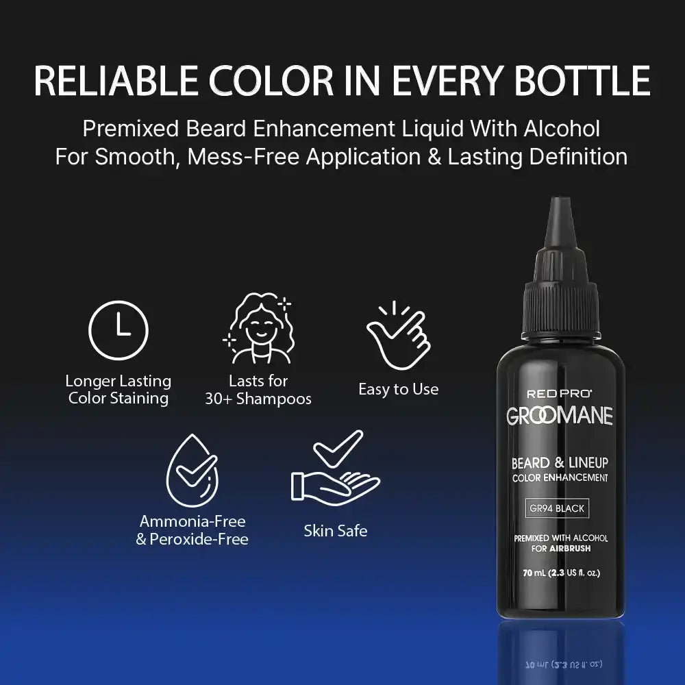 RED PRO Groomane Beard & Lineup Color Black