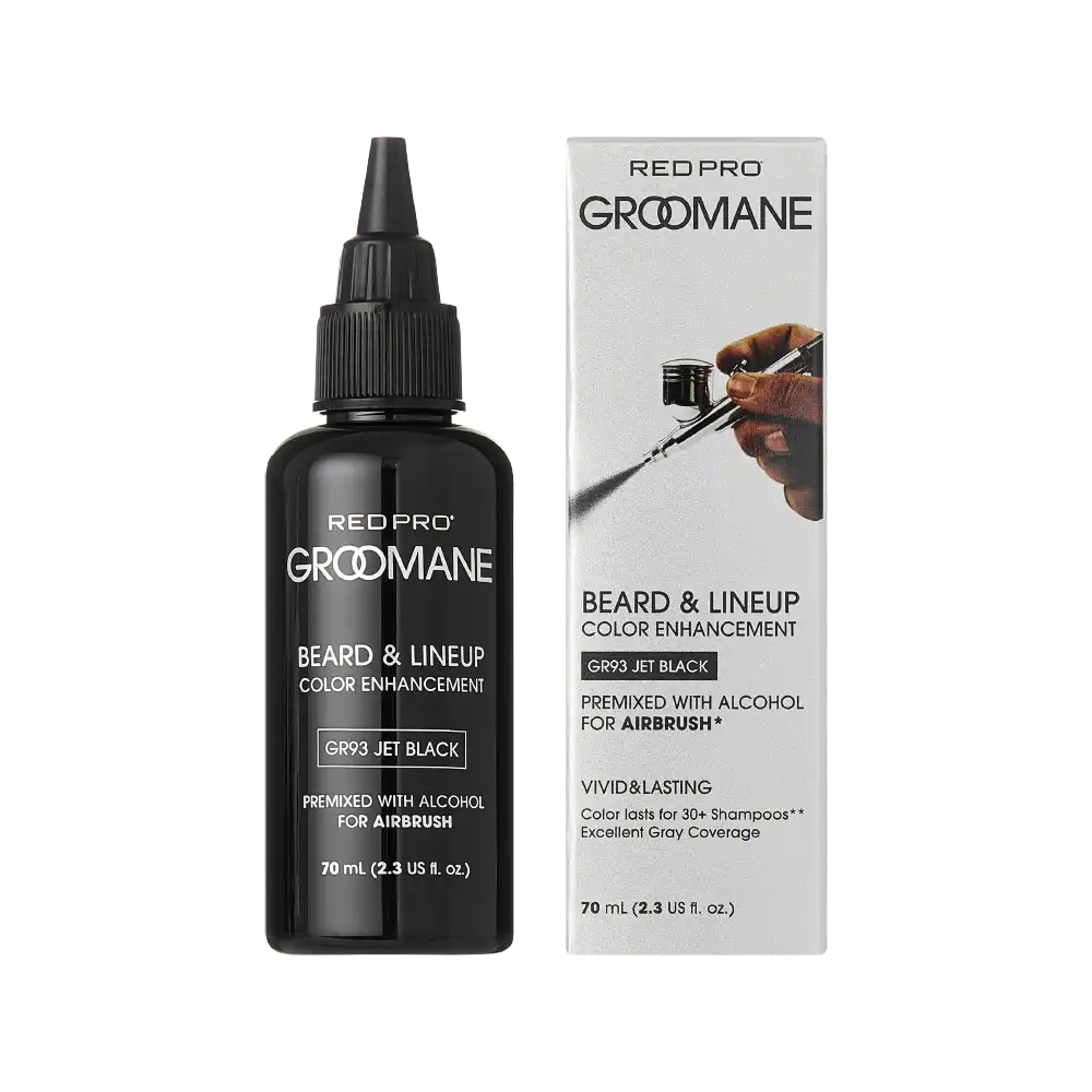 RED PRO Groomane Beard & Lineup Color Jet Black